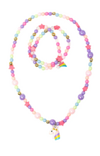 Load image into Gallery viewer, Great Pretenders Cheerfful Starry Unicorn Neclace & Bracelet Set