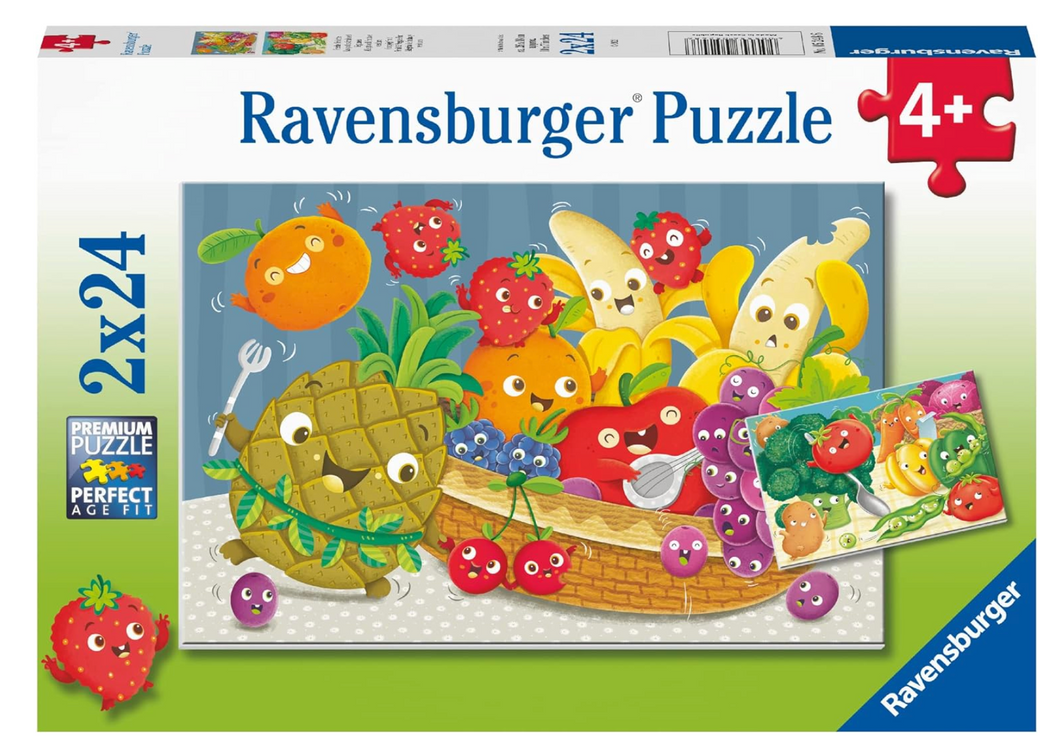 Ravensburger - Fruit & Vegetable Fun 2 X 24 Piece Puzzle