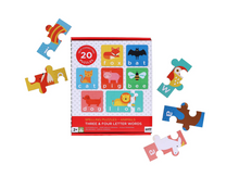 Load image into Gallery viewer, Petit Collage Spelling Puzzles : Animals 3 & 4 Letter Words