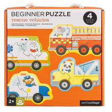 Load image into Gallery viewer, Beginner Puzzle Rescue Vehicles Petit Collage