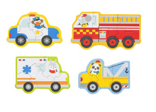 Load image into Gallery viewer, Beginner Puzzle Rescue Vehicles Petit Collage