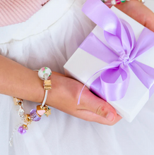 Load image into Gallery viewer, Lauren Hinkley Petite Fleur Violet Charm Bracelet