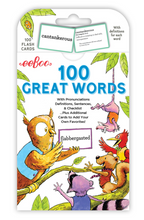 Load image into Gallery viewer, Eeboo 100 Great Words Flash Cards