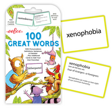 Load image into Gallery viewer, Eeboo 100 Great Words Flash Cards