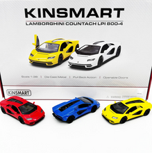 Load image into Gallery viewer, Kinsmart Pull Back Friction Die Cast Lamborghini Countach