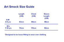 Load image into Gallery viewer, Spencil Art Smock Size