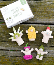 Load image into Gallery viewer, Tara Treasures X May Gibbs Felt Finger Puppet Bush Babies