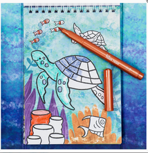 Load image into Gallery viewer, Tiger Tribe Shimmer Colouring Set Sea Life