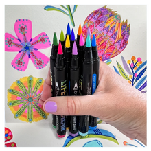 Load image into Gallery viewer, Wildflowers Brush Tip Acrylic Paint Pens Set of 12