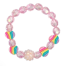 Load image into Gallery viewer, Pink Poppy Rainbow Love Heart Bracelet