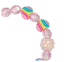 Load image into Gallery viewer, Pink Poppy Rainbow Love Heart Bracelet