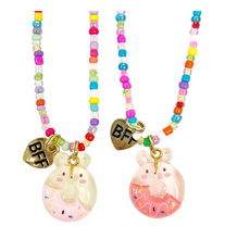 Load image into Gallery viewer, Pink Poppy BFF Donut Necklace Set