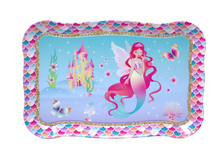 Load image into Gallery viewer, Pink Poppy Shimmering Mermaid Tin Tea Set in Carry Case