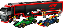 Load image into Gallery viewer, Lego City F1 Truck with RB20 & AMR24 F1 Cars 60445