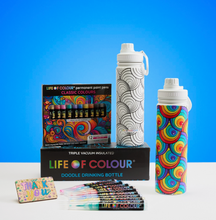 Load image into Gallery viewer, Life of Colour Doodle Water Bottle Kit