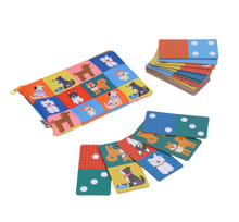 Load image into Gallery viewer, Petit Collage Domino Game - On The Go - Doggies