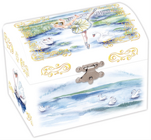 Load image into Gallery viewer, Swanlake Ballerina Dome Musical Jewellery Box