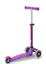 Load image into Gallery viewer, Micro Mini Deluxe Scooter - Purple/Pink LED