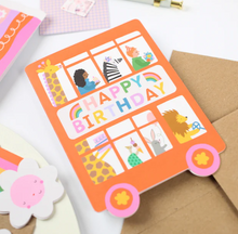 Load image into Gallery viewer, Double Decker Bus Birthday Card