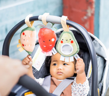 Load image into Gallery viewer, Pearhead Stroller Toy Set of 3 Fruits