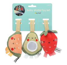 Load image into Gallery viewer, Pearhead Stroller Toy Set of 3 Fruits