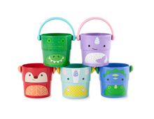Load image into Gallery viewer, Skip Hop Zoo Bath Stack & Pour Buckets