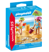 Load image into Gallery viewer, Playmobil Kids with Sand Castle 71581
