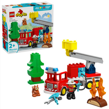 Load image into Gallery viewer, Lego Duplo Fire Truck with Hose and Firefighter 10473