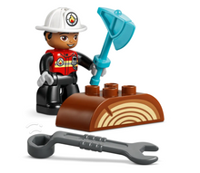 Load image into Gallery viewer, Lego Duplo Fire Truck with Hose and Firefighter 10473