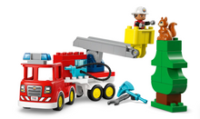 Load image into Gallery viewer, Lego Duplo Fire Truck with Hose and Firefighter 10473