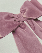 Load image into Gallery viewer, Baby Pink Velvet Bow Greeting Card