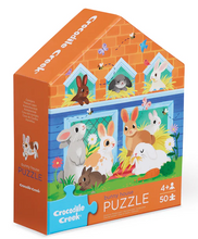 Load image into Gallery viewer, Crocodile Creek Flat House Puzzle 50pc - Bunny House