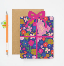 Load image into Gallery viewer, Bloom & Bow Floral Gold Foil Birthday Card