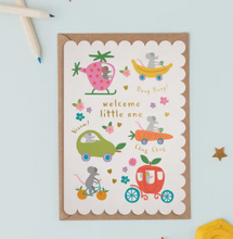 Load image into Gallery viewer, Mince Fruit Dash Welcome Baby Card