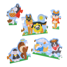 Load image into Gallery viewer, Petit Collage Dog Parade Shaped Floor Puzzle - 30 Pieces