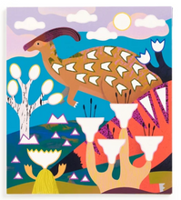 Load image into Gallery viewer, Dinosaur Land Sticker Sparkle Poster Activity Kit