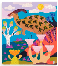 Load image into Gallery viewer, Dinosaur Land Sticker Sparkle Poster Activity Kit
