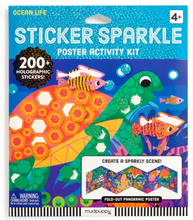 Load image into Gallery viewer, Ocean Life Sticker Sparkle Poster Activity Kit