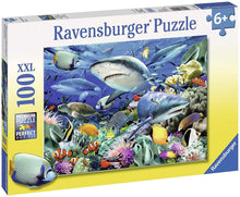 Load image into Gallery viewer, Ravensburger Reef of the Sharks Puzzle 100 pieces