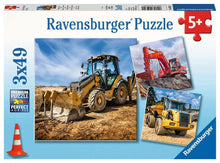 Load image into Gallery viewer, Ravensburger 3 X 49 Piece Diggers at Work Puzzles
