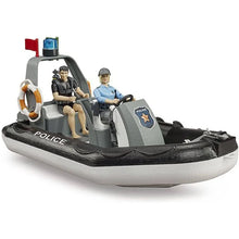Load image into Gallery viewer, Bruder RAM 2500 Police Pick-Up & Tralier with Boat & 2 Figures