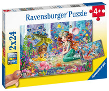 Load image into Gallery viewer, Ravensburger Mermaid Tea Party 2X 24 Piece Puzzle
