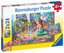 Load image into Gallery viewer, Ravensburger Mermaid Tea Party 2X 24 Piece Puzzle