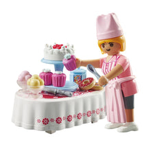 Load image into Gallery viewer, Playmobil Baker with Dessert Table 70381