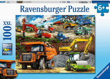 Load image into Gallery viewer, Ravensburger 100 Piece Construction Vehicles Puzzle