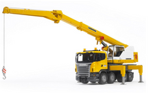 Load image into Gallery viewer, Bruder Scania R-Series Liebherr Crane Truck w/Light & Sound