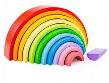 Load image into Gallery viewer, Bigjigs Toys Wooden Stacking Rainbow - Large