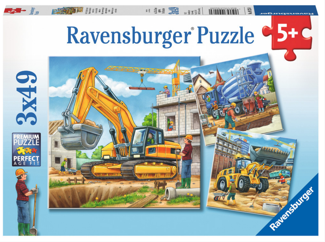 Ravensburger Construction Vehicle Puzzle 3x49 pieces