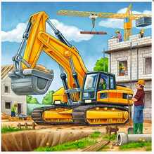 Load image into Gallery viewer, Ravensburger Construction Vehicle Puzzle 3x49 pieces
