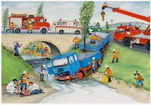 Load image into Gallery viewer, Ravensburger 2 X 24 Piece Busy Fire Brigade Puzzles
